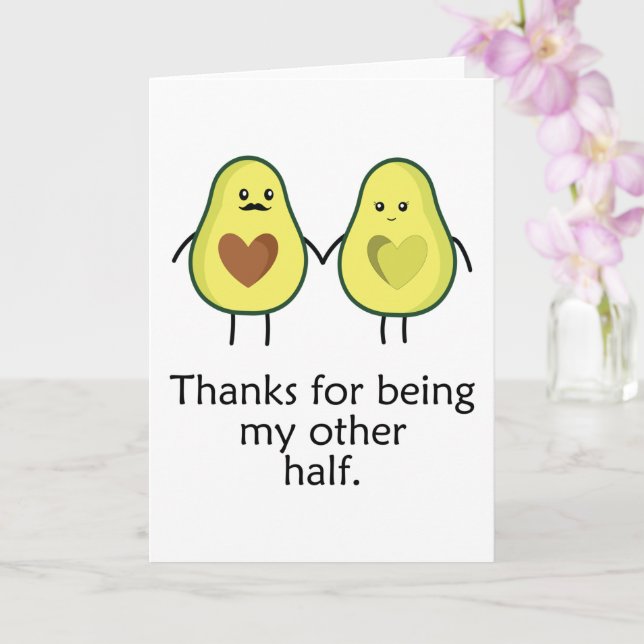 Avocado Card för årsdag och Valentines day Kort (Orkide)