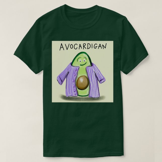Avocado Cardigan Dodle design per dag T Shirt (Design framsida)