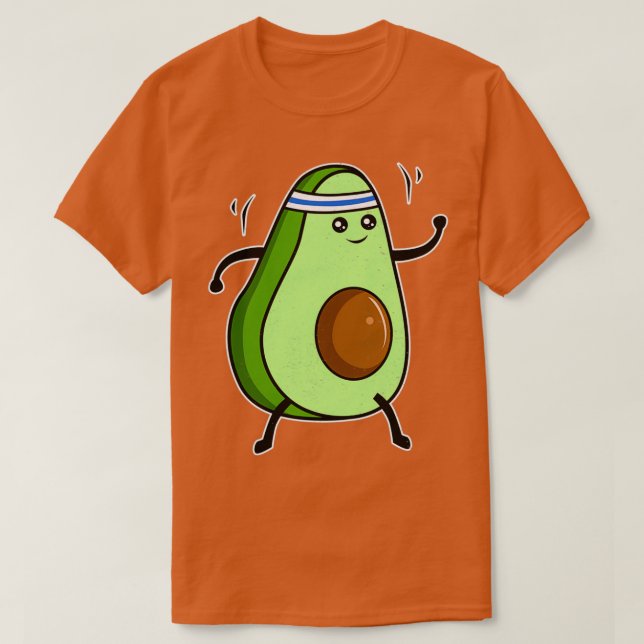 Avocado Cardio Avocado Älskare T Shirt (Design framsida)