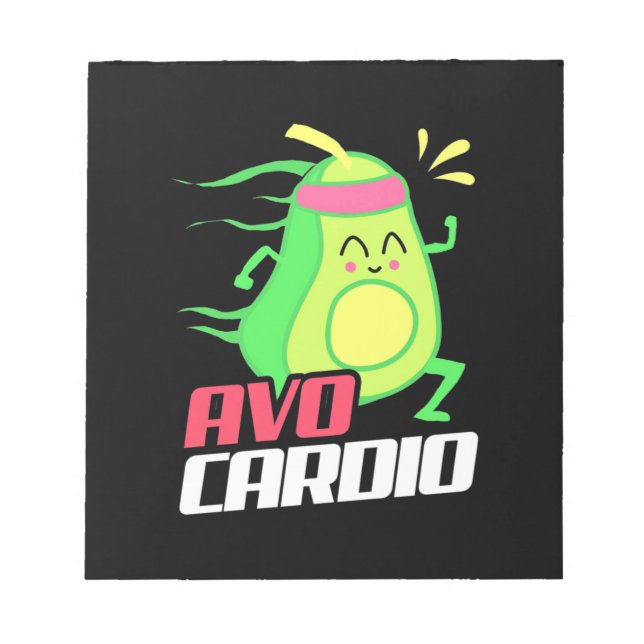 Avocado Cardio Exercise Anteckningsblock (Framsida)