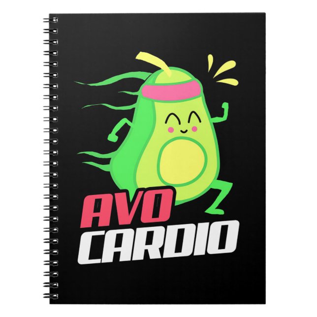 Avocado Cardio Exercise Anteckningsbok (Framsidan)