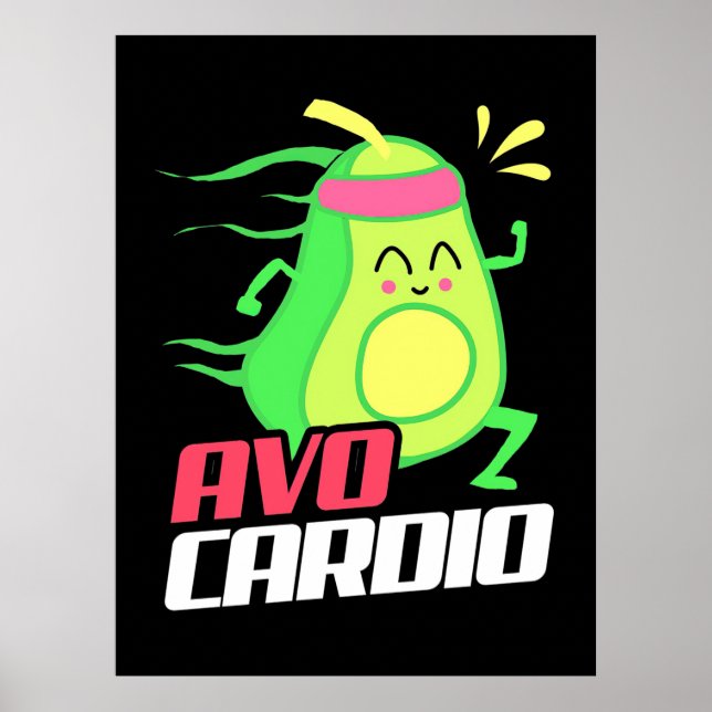 Avocado Cardio Exercise Poster (Framsidan)