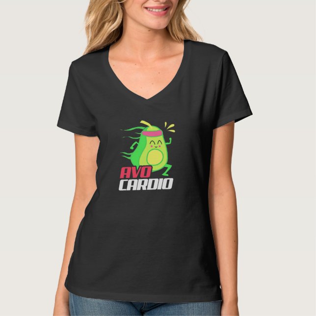 Avocado Cardio Exercise T Shirt (Framsida)