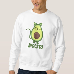 Avocado Cat Funny Food Kitten Avocato Lång Ärmad Tröja