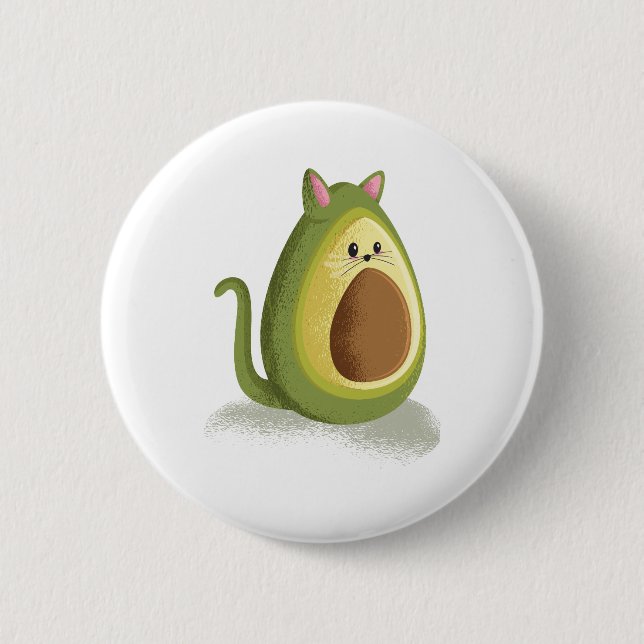 Avocado Cat Knapp (Framsida)
