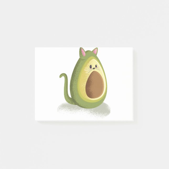 Avocado Cat Post-it Block (Framsida)