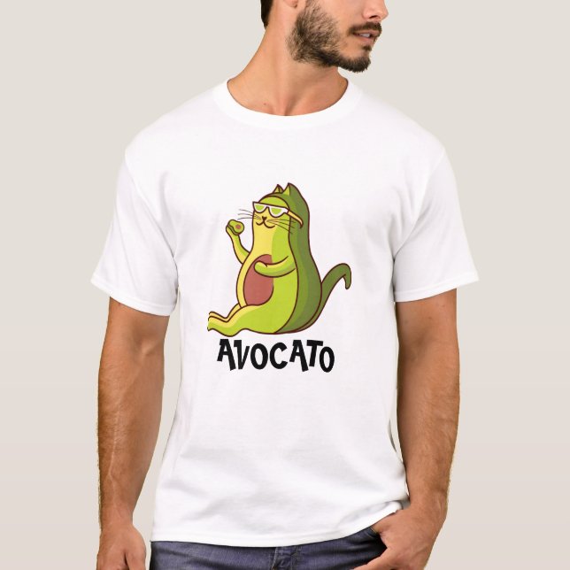 Avocado Cat T Shirt (Framsida)