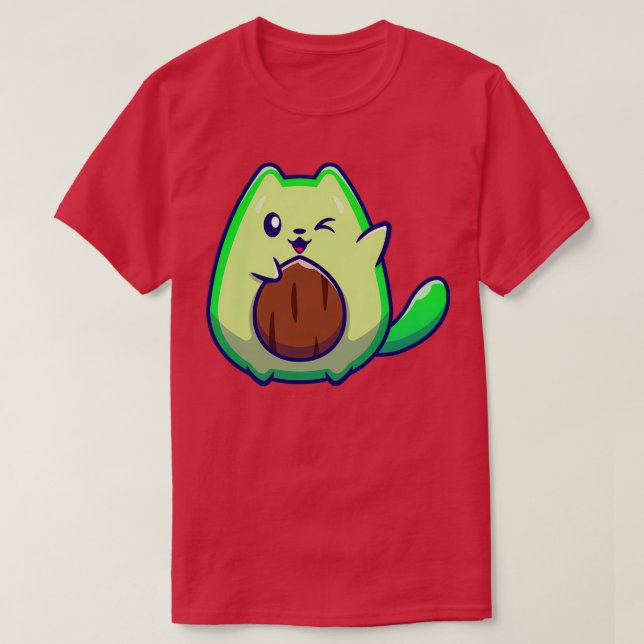 Avocado Cat T Shirt (Design framsida)