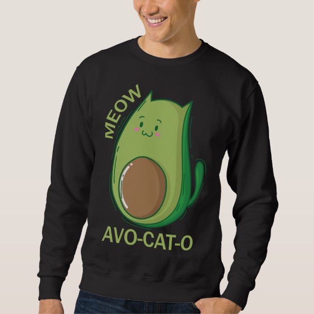 Avocado Cats Avo - Cat - O Lång Ärmad Tröja (Framsida)