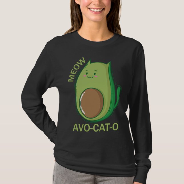 Avocado Cats Avo - Cat - O T Shirt (Framsida)