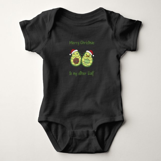 Avocado Christmas Lights Funny Avocados T Shirt (Framsida)