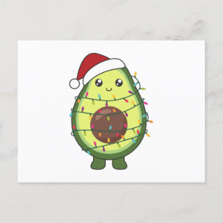 Avocado Christmas Lights Funny Avocados Vykort