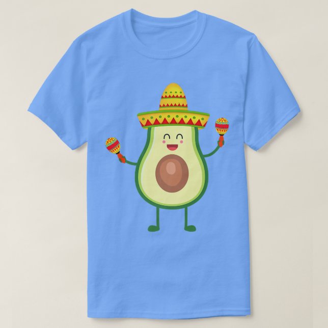 Avocado Cinco De Mayo Avogato Sombrero Funny T Shirt (Design framsida)