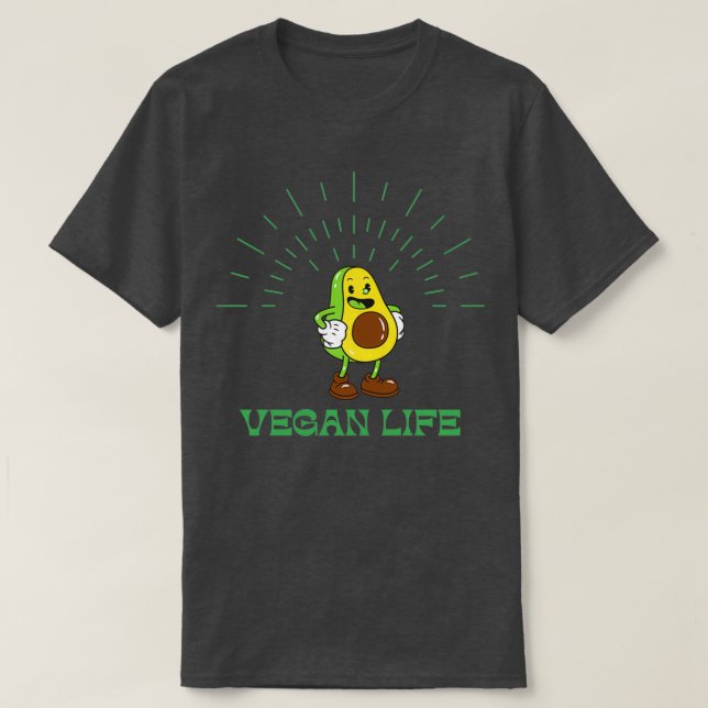 Avocado coola vegan life t shirt (Design framsida)