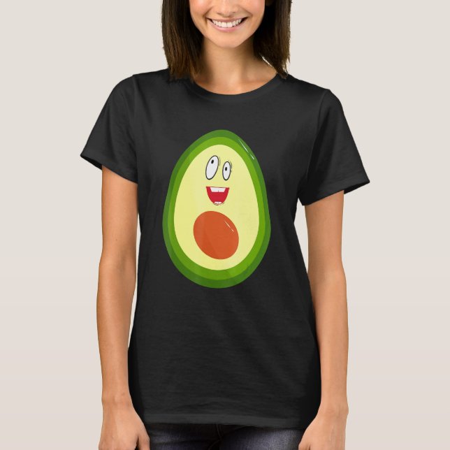 Avocado Costume Halloween Vegan Avocado Gravid T Shirt (Framsida)