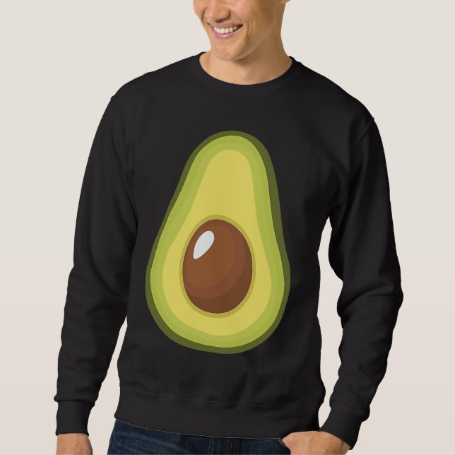 Avocado Costume  Lazy Costume Avocado Lång Ärmad Tröja (Framsida)