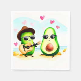 Avocado Couple Bröllop Pappersservett