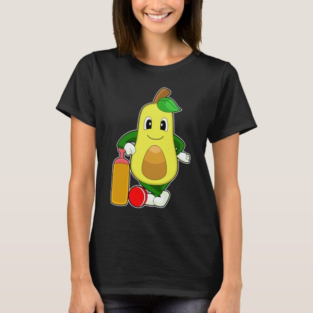 Avocado Cricket Cricket fladdermus T Shirt (Framsida)