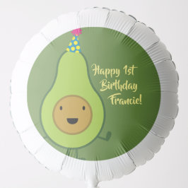 Avocado Cute 1:a födelsedag Mylar Balloon