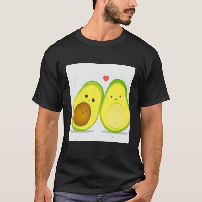avocado cute pattern  ilustration t shirt (Framsida)