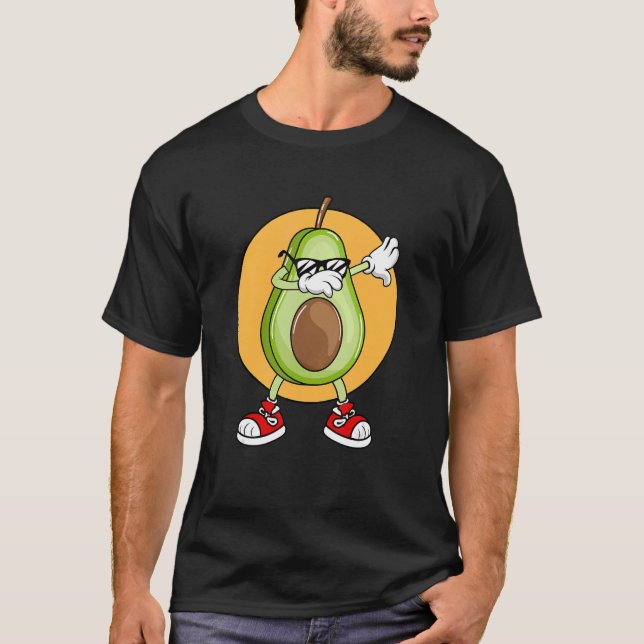 Avocado Dabbing Coola med sunglass Fruit 1 T Shirt (Framsida)