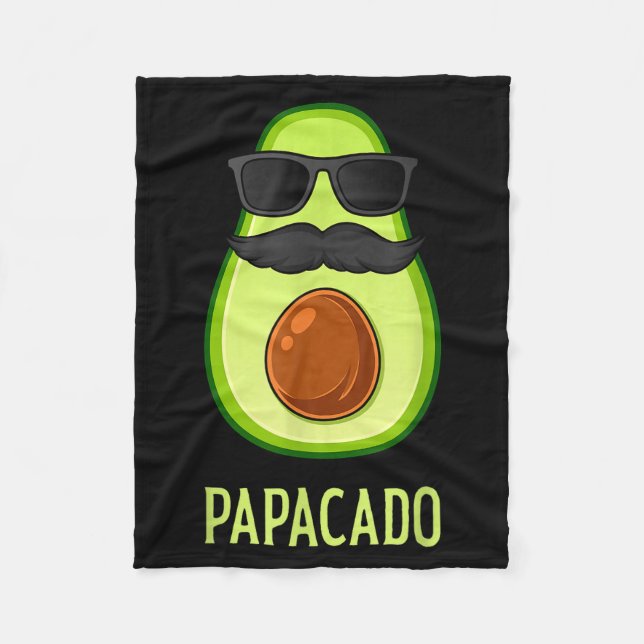 Avocado Dad Papacado Funny Daddy Father Avocado  Fleecefilt (Framsidan)