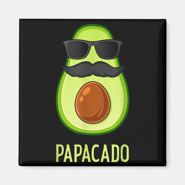 Avocado Dad Papacado Funny Daddy Father Avocado  Magnet (Framsidan)