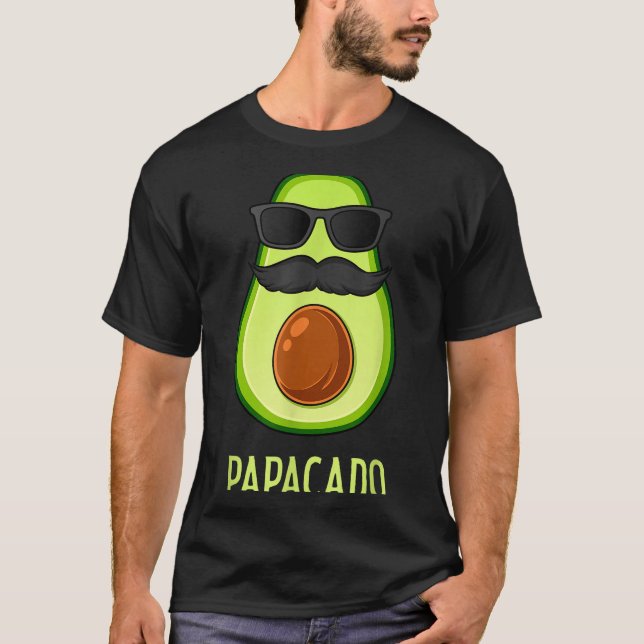 Avocado Dad Papacado Funny Daddy Father Avocado  T Shirt (Framsida)