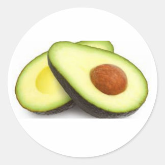 Avocado-dekal Runt Klistermärke