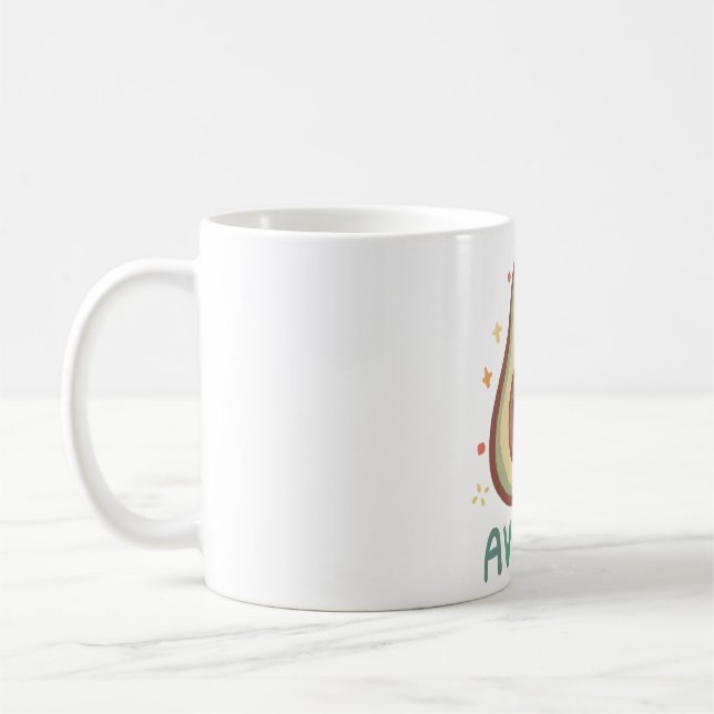 Avocado Delight � Cute Animal Art Kaffemugg (Vänster)