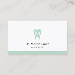 Avocado Dentist Monogram Tooth Dental Möte Tidsbeställning Kort