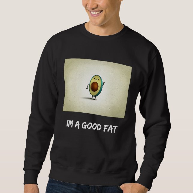 Avocado design den goda fettet lång ärmad tröja (Framsida)