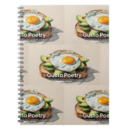Avocado & Egg Toast Gusto Poetry Anteckningsbok