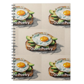 Avocado & Egg Toast Gusto Poetry Anteckningsbok