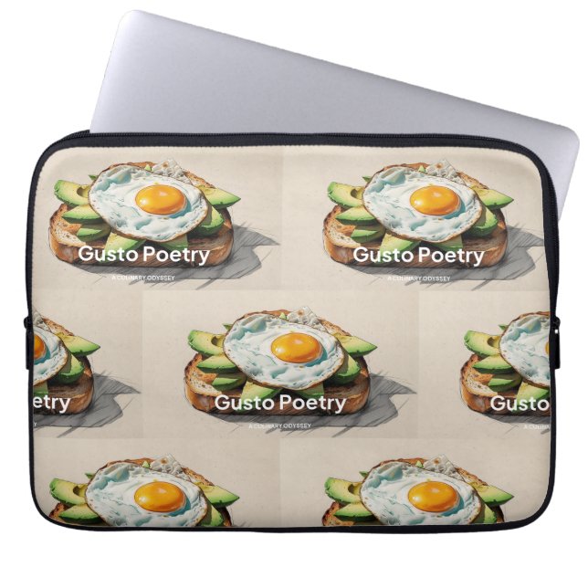 Avocado & Egg Toast Gusto Poetry Laptop Fodral (Framsidan)
