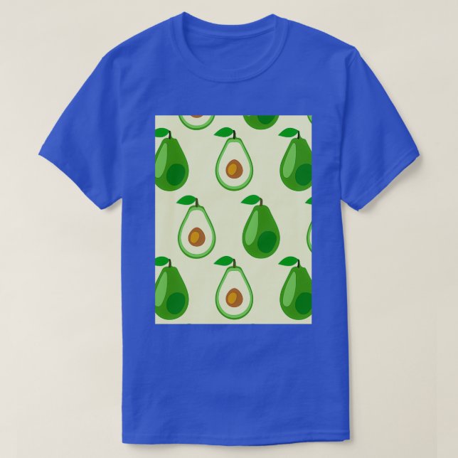 Avocado Exotic Söt Blommigt T Shirt (Design framsida)