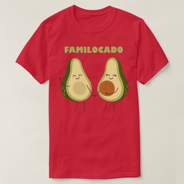Avocado Fam Avocado Vegan Veggies som Kärlek Avoca T Shirt (Design framsida)
