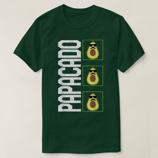 Avocado Far Papacado Sunglasses Mustache New Da T Shirt (Design framsida)