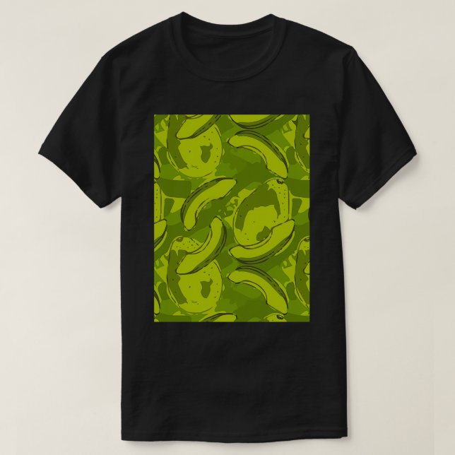 Avocado Fashionable Foliage Teckning T Shirt (Design framsida)