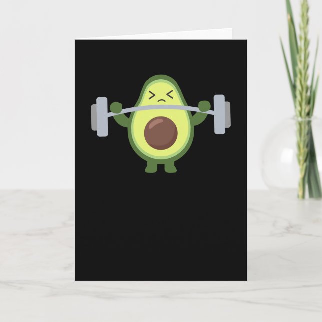 Avocado Fitness Huntel Funny Avocados Kort (Framsida)