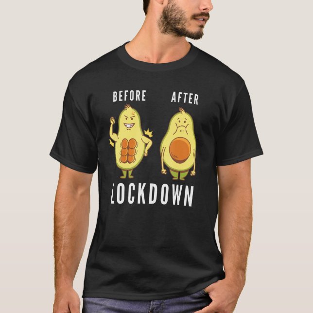 Avocado Fläkt kroppsformomvandling före efter T Shirt (Framsida)
