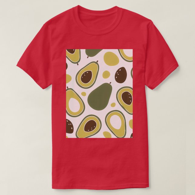 Avocado Flower Fruits Classic TShirt T Shirt (Design framsida)