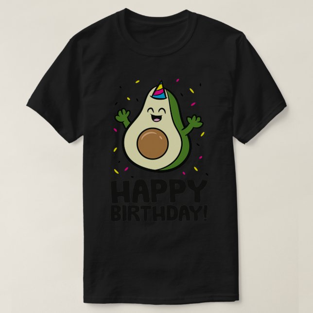 Avocado Födelsedagsfest Funny Birthday Avocado 2 T Shirt (Design framsida)
