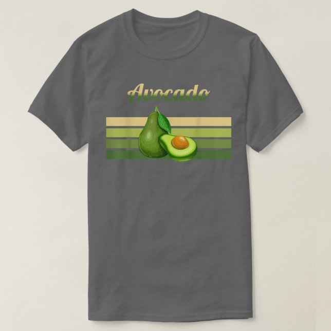 Avocado Fresh Retro Vegan Vegetarian PlantBased Gi T Shirt (Design framsida)