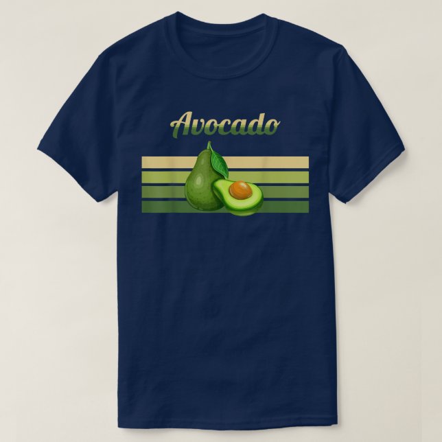 Avocado Fresh Retro Vegan Vegetarian PlantBased Gi T Shirt (Design framsida)