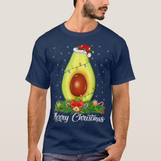 Avocado Fruit Älskare Matching Santa Hat Avocado C T Shirt