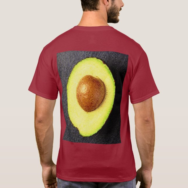 "Avocado Fruit" Cute Photo. Köp nu T Shirt (Baksida)