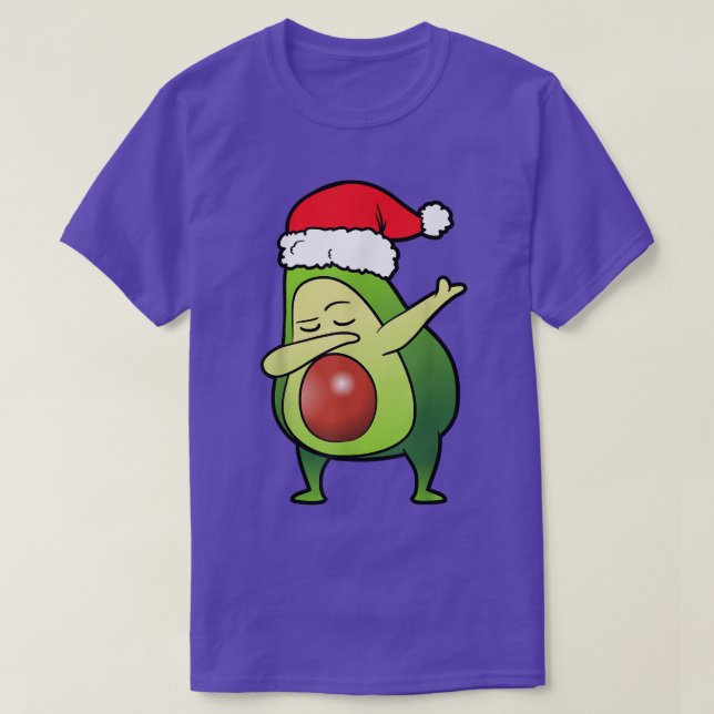 Avocado Fruit Dabbing Dab Dancing jul T Shirt (Design framsida)