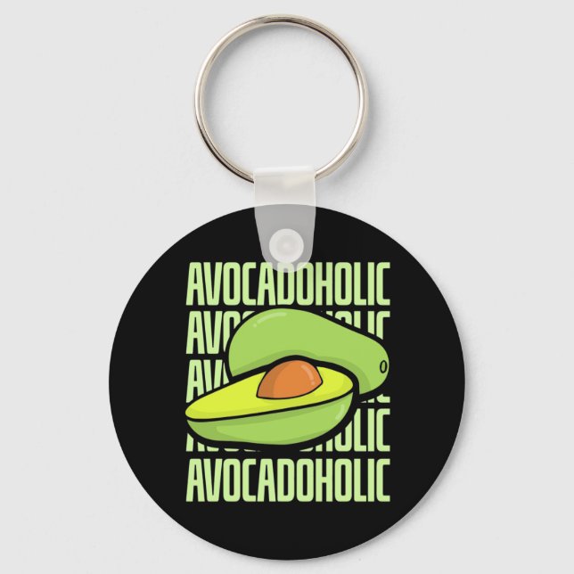 Avocado Fruit Food Nyckelring (Framsida)
