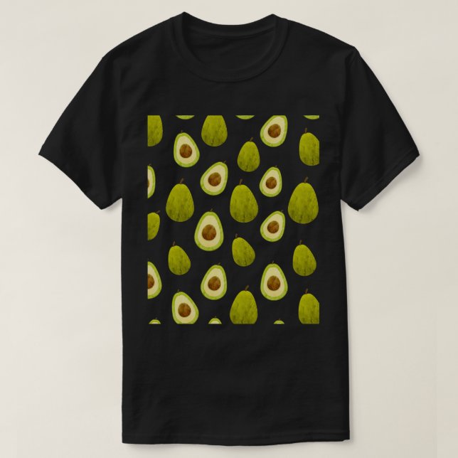 Avocado Fruit Mönster 2 T Shirt (Design framsida)